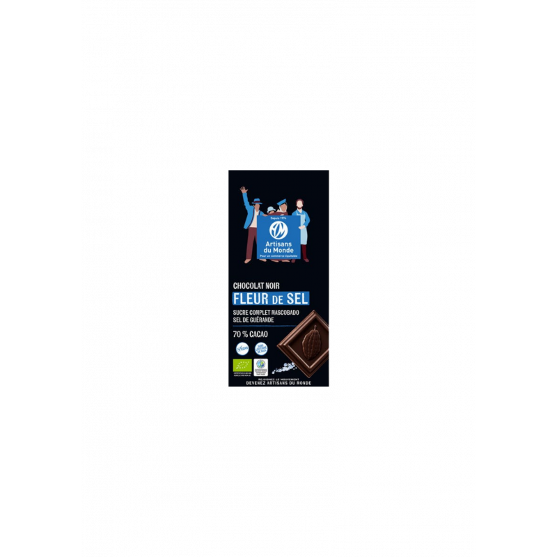 Tablette de chocolat noir équitable 70 %
